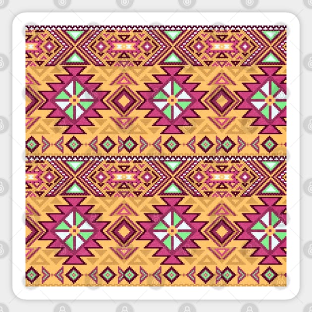 Ethnic pixel ornament #8 Sticker by GreekTavern